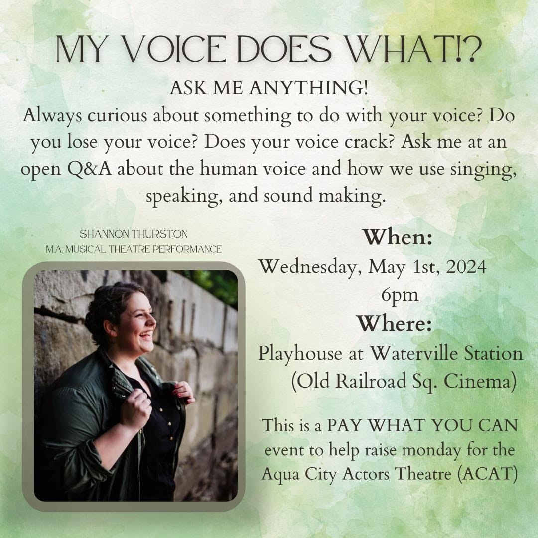 ACAT Fundraiser: “My Voice Does WHAT!?” – Shannon Thurston